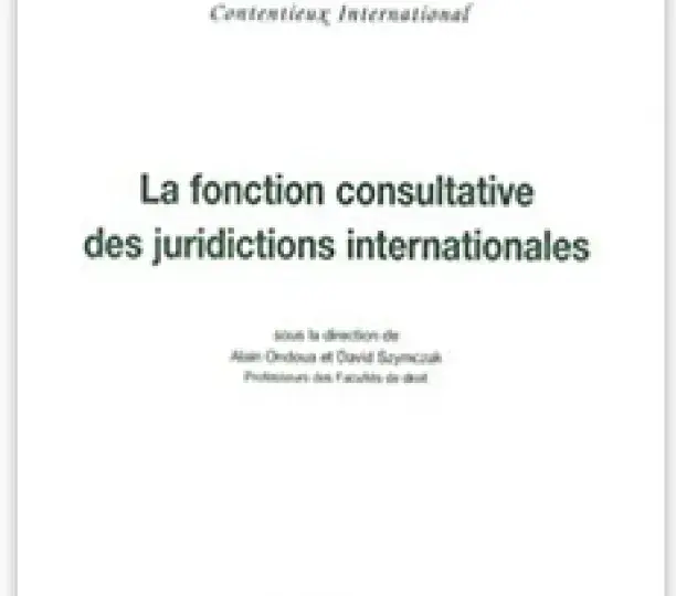 La fonction consultative des juridictions internationales