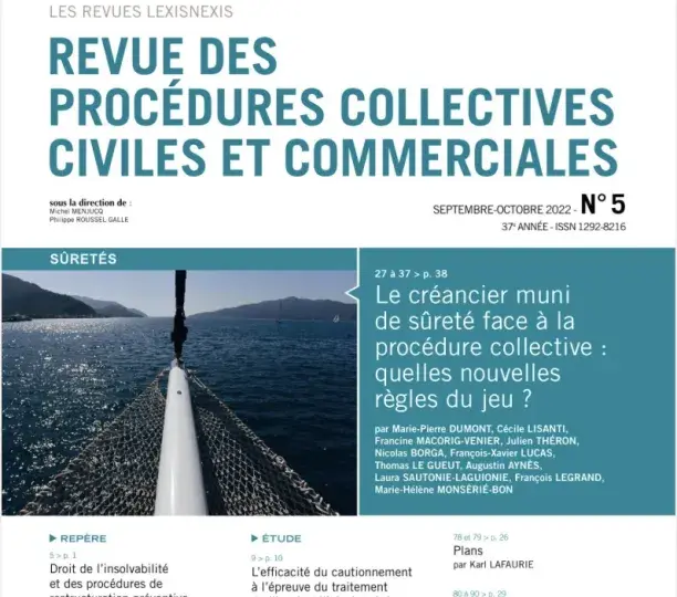 L'efficacité du cautionnement à l'épreuve du traitement de l'insolvabilité : les règles relatives à la discipline collective, un moyen de défense potentiel pour la caution